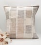 Cream patchwork envelope cushion cover.   - Image 1