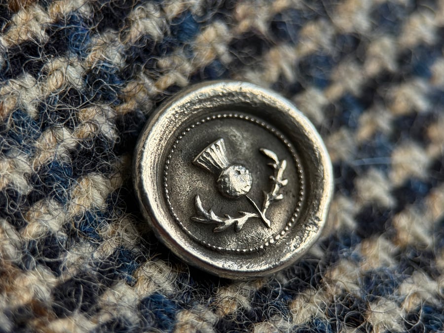 Sterling Silver Wax Seal Pin Badge
