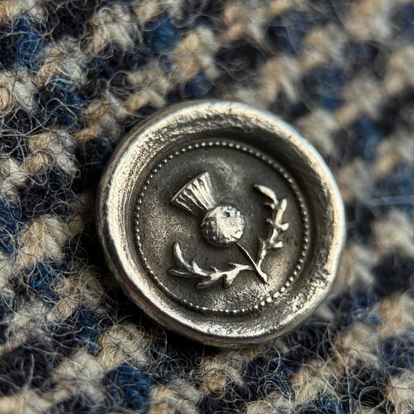 Sterling Silver Wax Seal Pin Badge