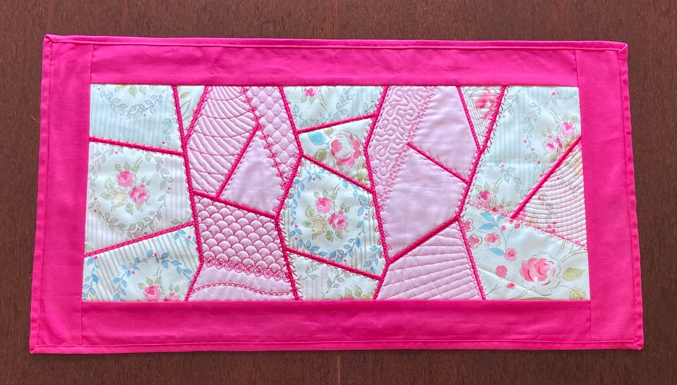 PRETTY in PINK Embroidered Buffet Table Runner 