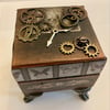 Trinket Box Keepsake Box Steampunk Box Handcrafted Unique Gift