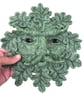 Green man (oak leaves), needle felted woollen sculpture, wall art - Image 6