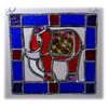 Framed Elephant Suncatcher Stained Glass Handmade Panel