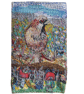 Textile wall art - British bird - sparrow - nature - eco gift - ready to hang