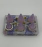 Resin Ring Holder with Dried Flowers, Amethyst and Rose Quartz - Image 9