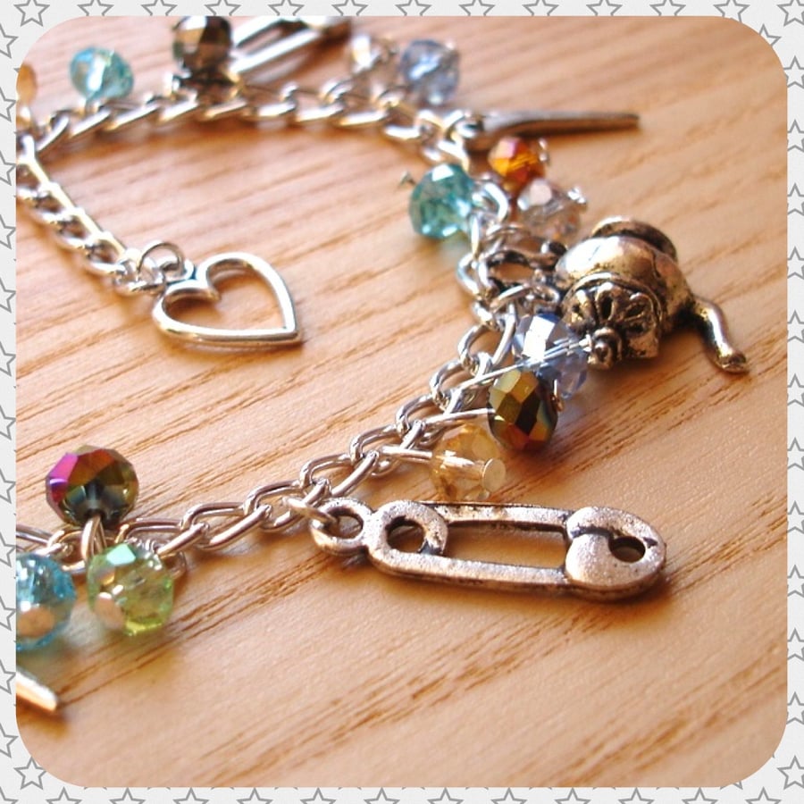 Sewing Charm Bracelet Folksy