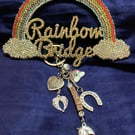 Personalised Pet Memorial Keyring Rainbow Bridge poem inc Dog Cat Horse Rabbit 
