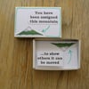 Moving Mountains Inspirational Matchbox Message