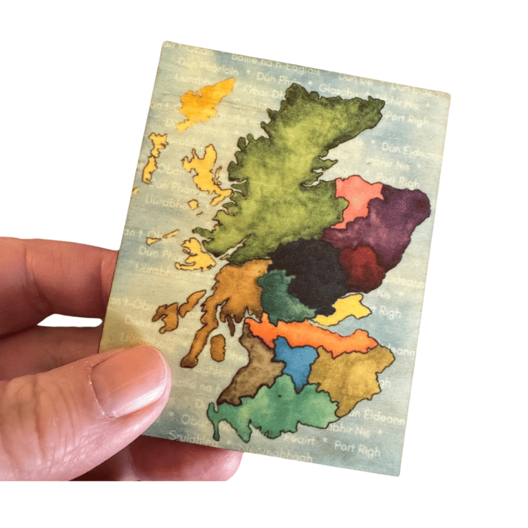 Wooden Scotland Magnet
