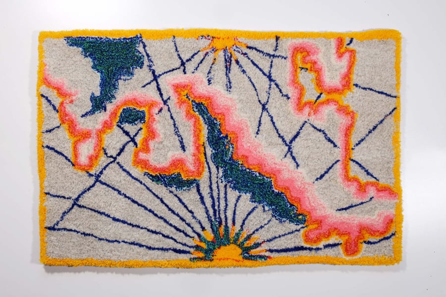 Navigation - Hand tufted rug, unique design