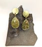 Earthy Elegance: Textured Gold and Unakite Teardrop Earrings  - Image 6