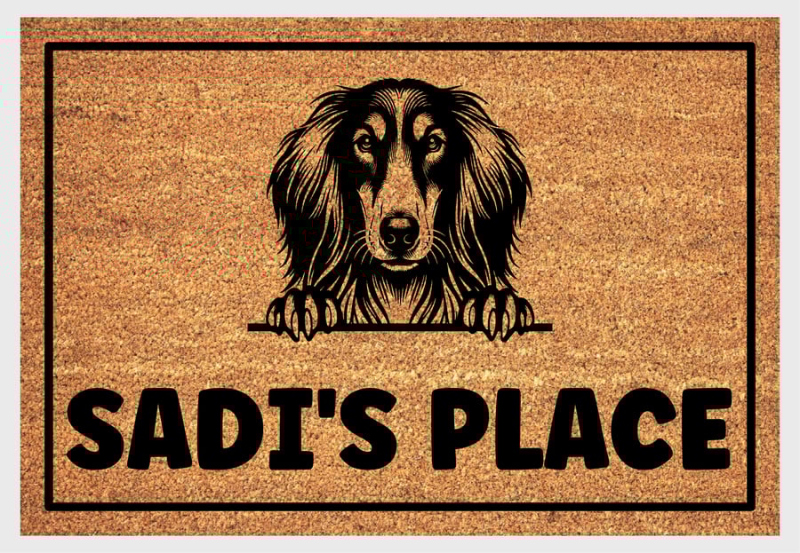 Saluki Door Mat - Personalised Saluki Welcome Mat - 3 Sizes