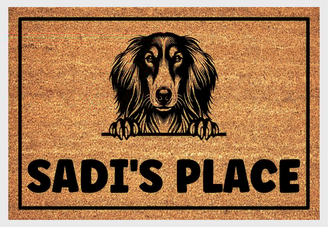 Saluki Door Mat - Personalised Saluki Welcome Mat - 3 Sizes