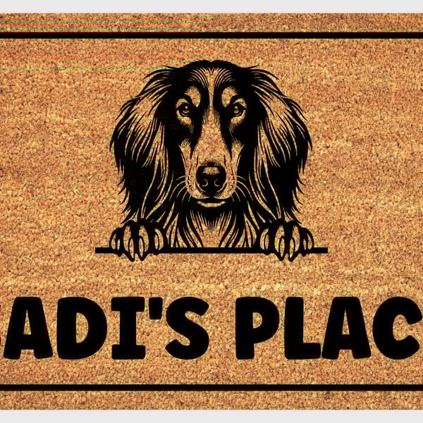 Saluki Door Mat - Personalised Saluki Welcome Mat - 3 Sizes