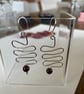 Indian garnet squiggle earrings  - Image 3