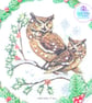 Owl mixed media hanging decoration. Owl ornament. Owl decoration. - Image 7