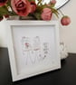 Always A Sister Forever A Friend Sea Glass & Vintage China Shadow Box - Handmade - Image 2