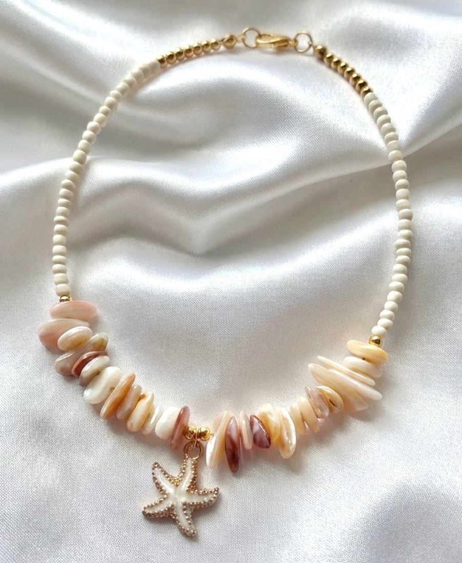 Handmade Coastal Starfish Anklet