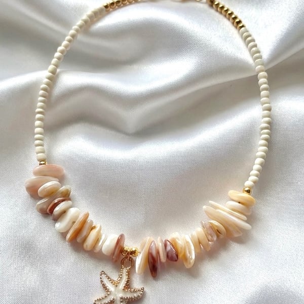 Handmade Coastal Starfish Anklet