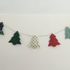 Christmas tree fabric garland