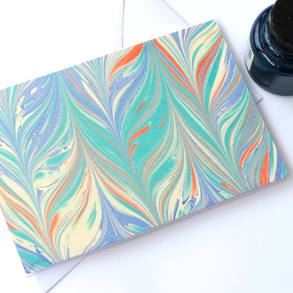 Simple but bold marbled note card chevron pattern - Folksy