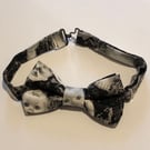 Bow Tie Glow in the Dark Creepy Dolls Heads Print Adjustable 