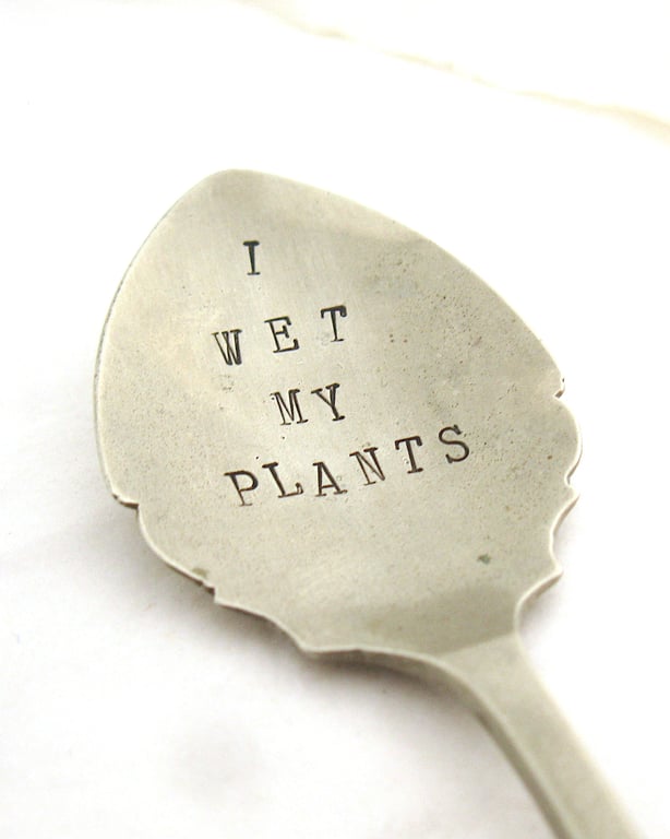 I Wet My Plants, Jam Spoon Plant Pot Marker
