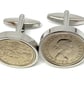 Luxury 1967 Sixpence Cufflinks for a 59th birthday. Original British sixpences  - Image 2