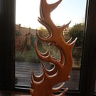 Solid oak wine rack, work of art , craftsman made, unique, heavy and chunky, upc