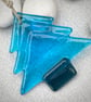 Glass Christmas Tree - short - turquoise - Image 1