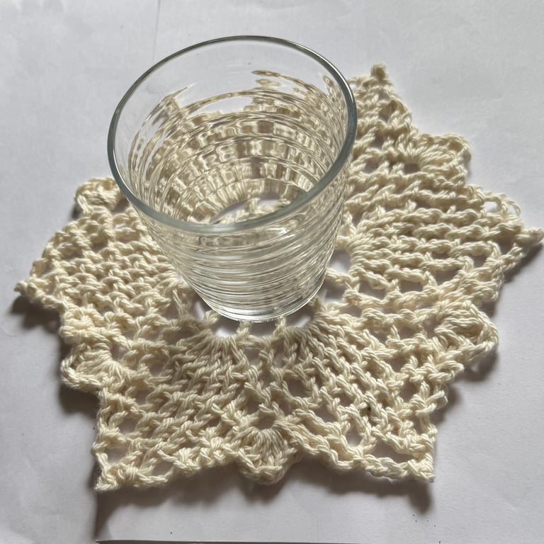 Placemat Table Mat Ivory Lace Cotton Crochet
