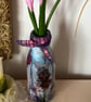 Paris World's Fair in 1900 Depicted on Decoupaged Glass Bottle