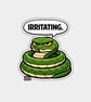 Funny Snarky Vinyl Sticker For Adults - Grumpy Snake