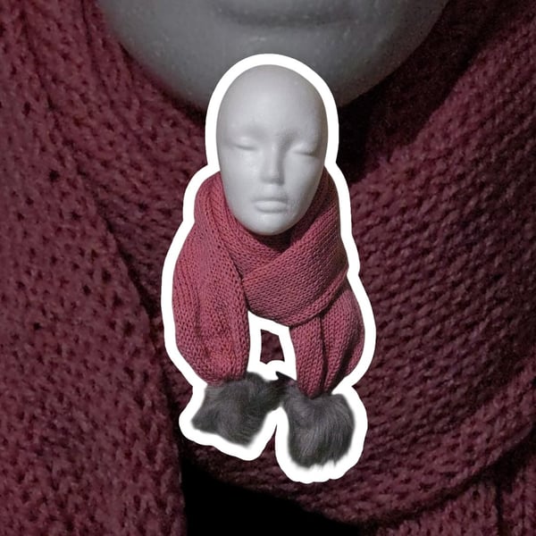 Winter Scarf (handmade) Approx 80"