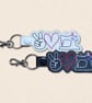 Sewing Machine Keyring - Peace Love Sewing Bag Charm - Image 1
