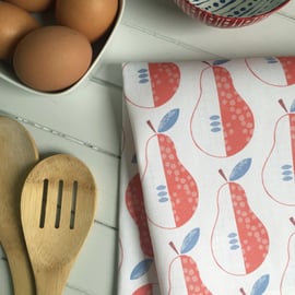 Red Pear Tea Towel