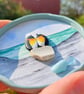 Handmade Sea Glass Penguin Fridge Magnet, Meaningful Coastal Keepsake Gift - Image 3