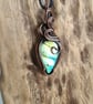 Natural Labradorite & Copper Pendant Necklace Gift Crystal Jewellery Jewelry - Image 1