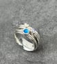 Silver Spinner Ring, fidget ring, moonstone ring, enamel ring, spinning ring, - Image 8
