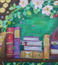 Forager's Shelf - Blackberries and Books, original artwork  - Image 2