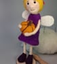 Needle Felted Pumpkin Fairy - Woollen Decoration Decoration  - Image 4