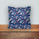 Children's Cushion, Nursery Mini Cushion, Handmade Cushion-Spacemen Design-128