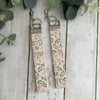 Key Fob Wristlet Set in William Morris Fabric, Bag Strap, Key Chain