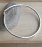 Twisted silver bangle, Wave bracelet, Oval ladies bangle - Image 6