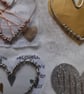Four Little Wire Love Hearts Silver on Gold Handmade Artwork. How Lovely!!! XXX - Image 10