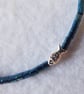Unique Sterling Silver Fish and Hematite adjustable Bracelet - Image 2