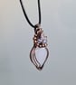 Pink Rose Quartz Heart Crystal & Copper Necklace Pendant Gift Jewellery Jewelry - Image 7