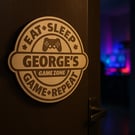 Personalised circler gaming themed sign