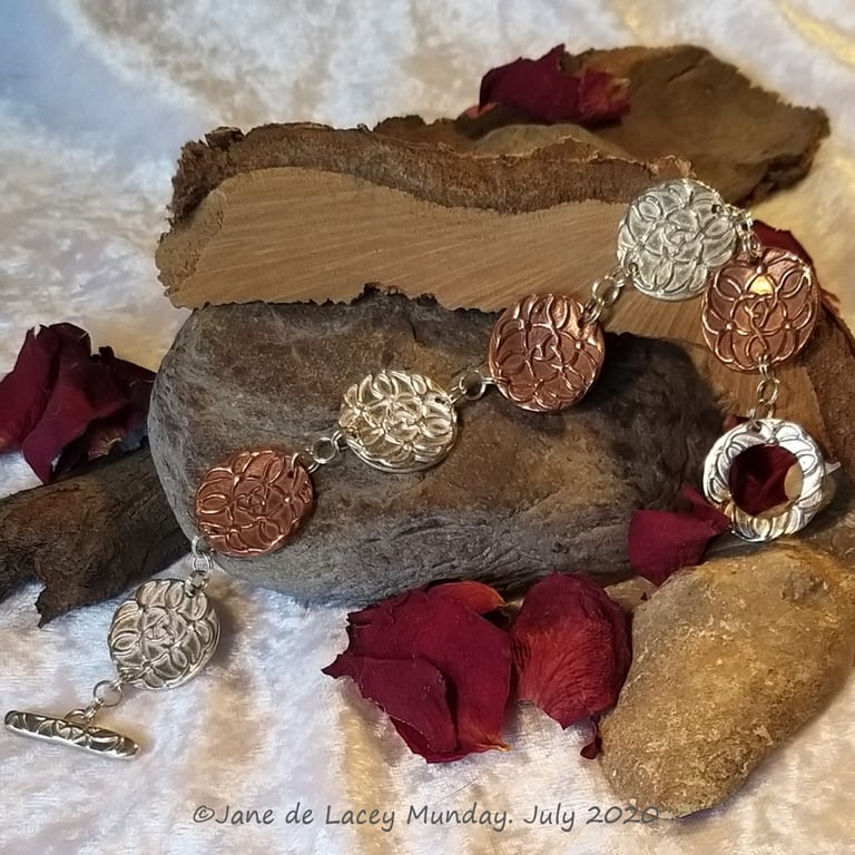 Silver and Copper Bracelet