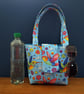 Rainbow Hummingbird Tote Bag - Colourful Small Fabric Handbag